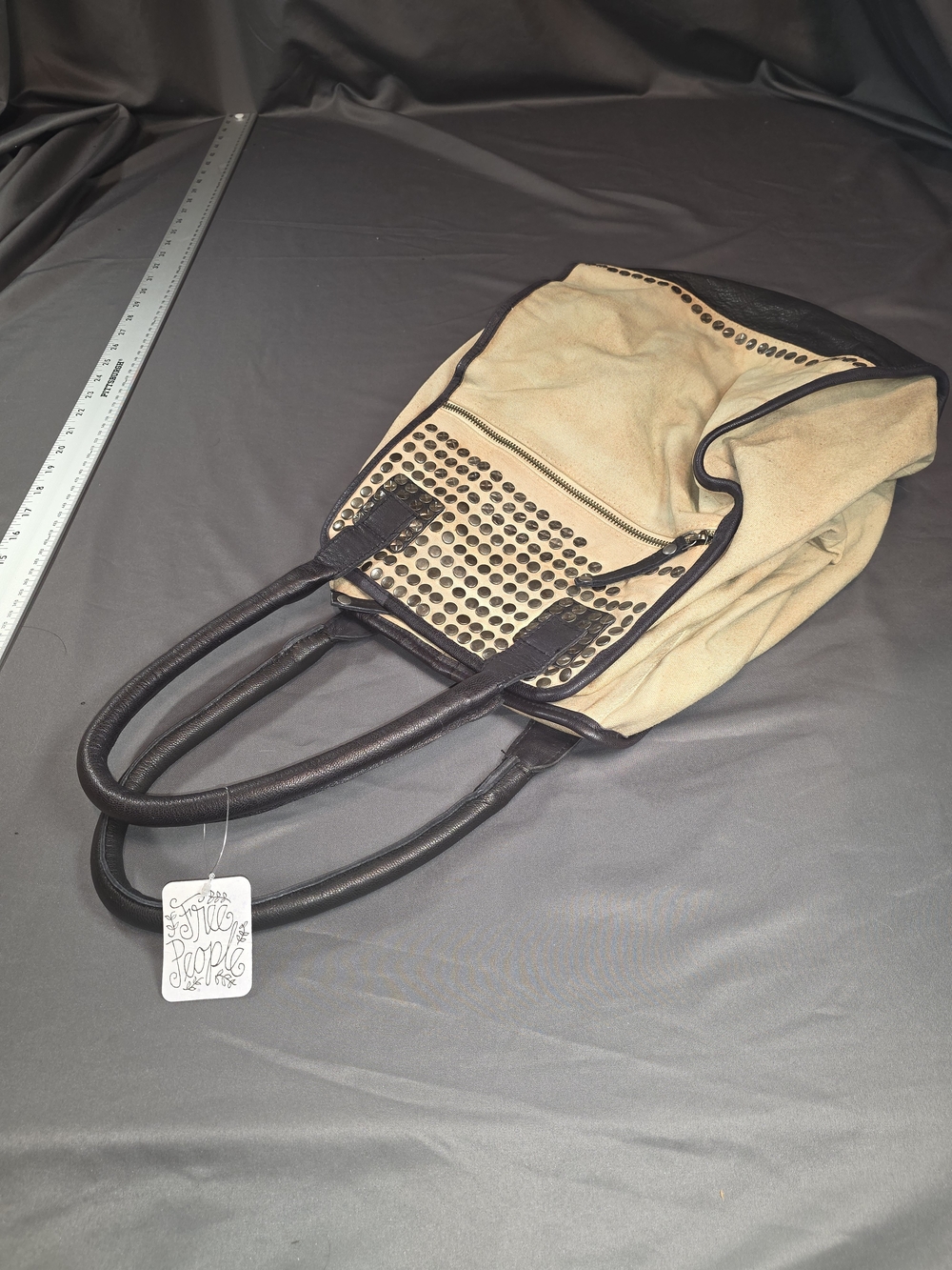 Free People Studded Expandable Tote Bag — NWT - Picture 10 of 12